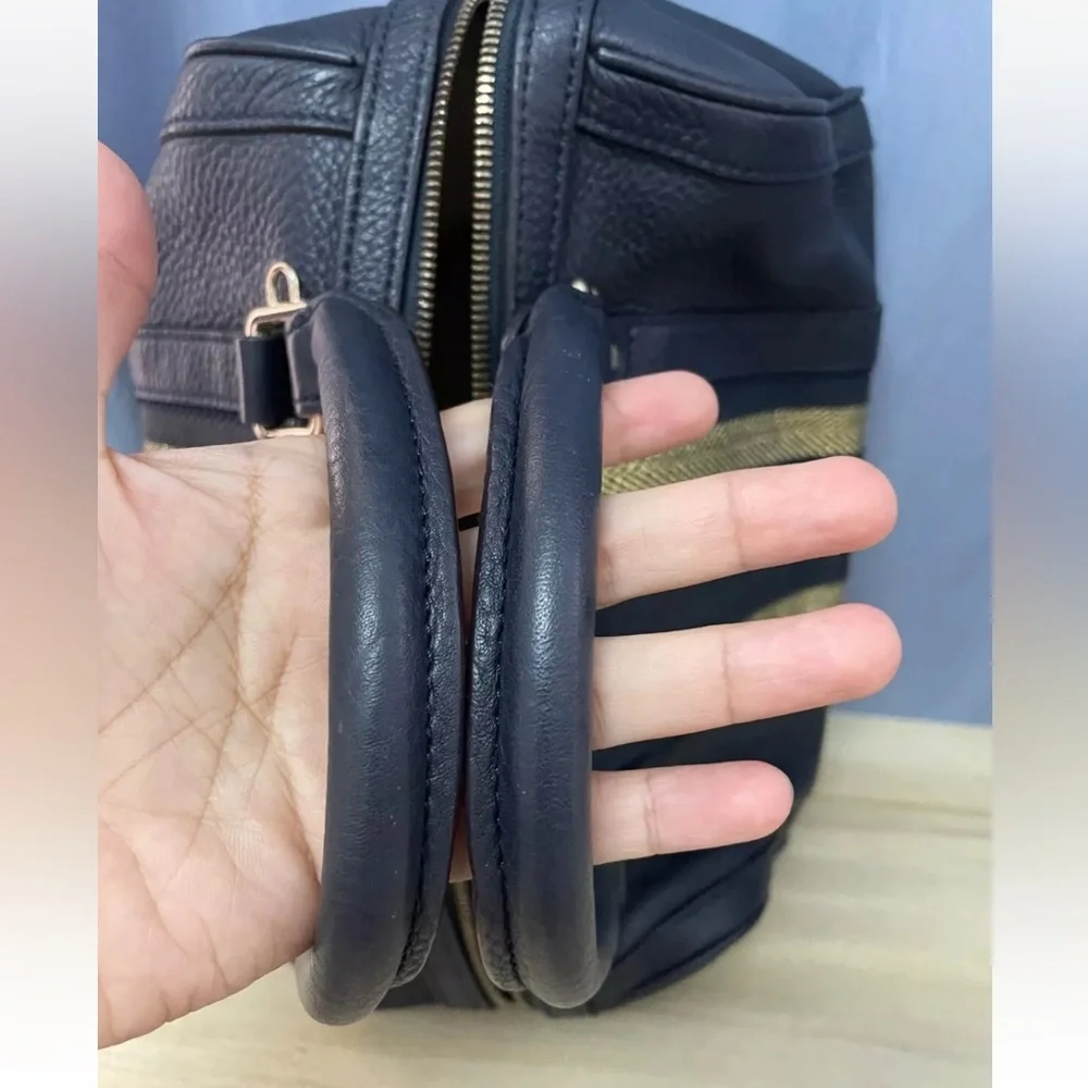 GUCCI Web Boston Striped Bag Leather - Picture 5 of 13